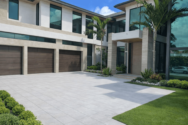 Wood-look porcelain paver